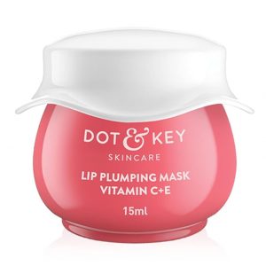 Dot & Key Lip Plumping Mask with Shea Butter & Vitamin C + E for Naturally Glowing Lips