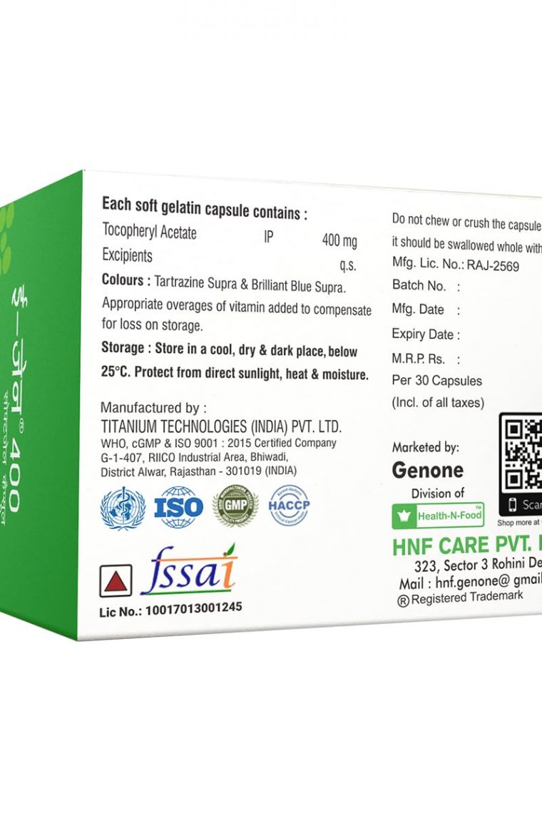 Genone E-Gen 400 Vitamin E Capsule