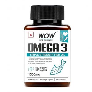 WOW Life Science Omega-3 Fish Oil Capsules