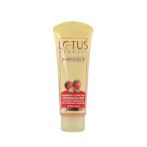 Lotus Herbal Berryscrub Strawberry and Aloe Vera Exfoliating Face Wash