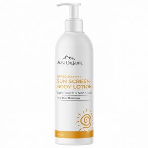 Aravi Organic Sunscreen Body Lotion with SPF 50 PA+++