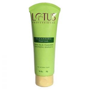 Lotus Professional Cleansing Facial Green Tea and Chamomile Soothing Masque.